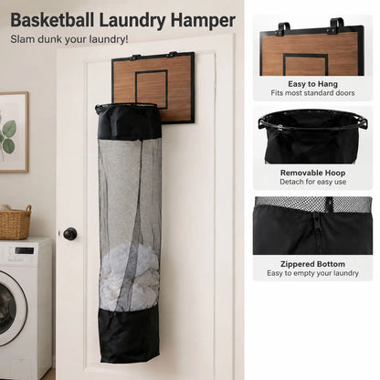 Dunk Bin 2 In 1 Basketball Laundry Hamper